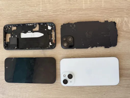 Changement de châssis complet iPhone 15 ainsi que l'écran et la batterie sur Cappelle, Cappelle-la-Grande, RepaMobile