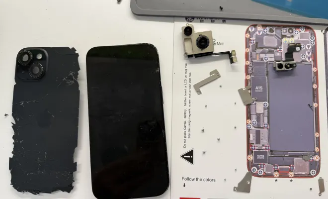 Changement de châssis complet iPhone 15 ainsi que l'écran et la batterie sur Cappelle, Cappelle-la-Grande, RepaMobile