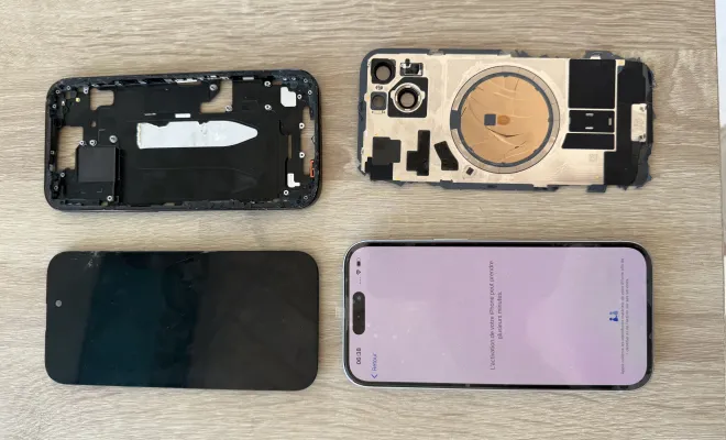 Changement de châssis complet iPhone 15 ainsi que l'écran et la batterie sur Cappelle, Cappelle-la-Grande, RepaMobile